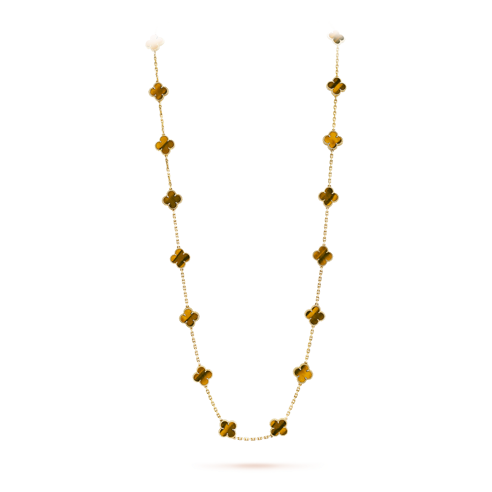 [Amore]CLOVER 20 MOTIFS TIGER EYE ROSE GOLD