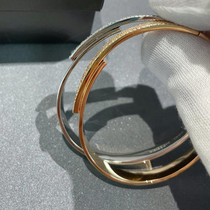 [Amore]Move Noa Rose Gold Pavé Diamond Bangle Bracelet