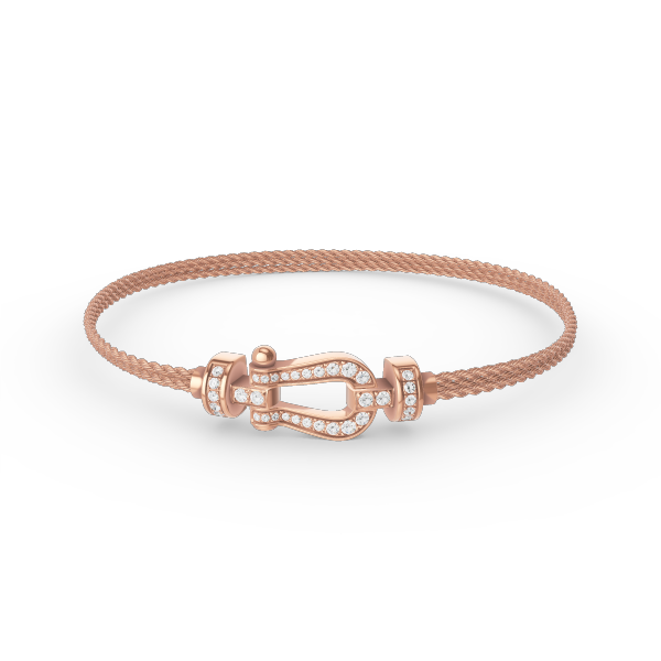 [Amore]FORCE SMALL HORSESHOE  DIAMOND CHAIN ROPE BRACELET