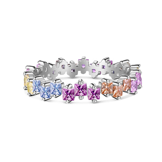 [Amore]Mixed Colorful Square Staggered Rings