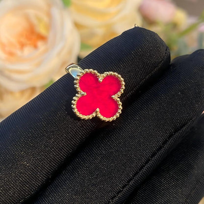 [Amore]NEW CLOVER PINK ENAMEL RINGS