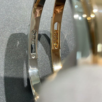 [Amore]Move Noa Rose Gold Pavé Diamond Bangle Bracelet