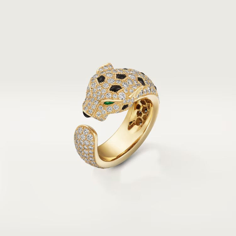 [Amore]PANTHERE SPOTTED FULL DIAMOND MEDIUM RING