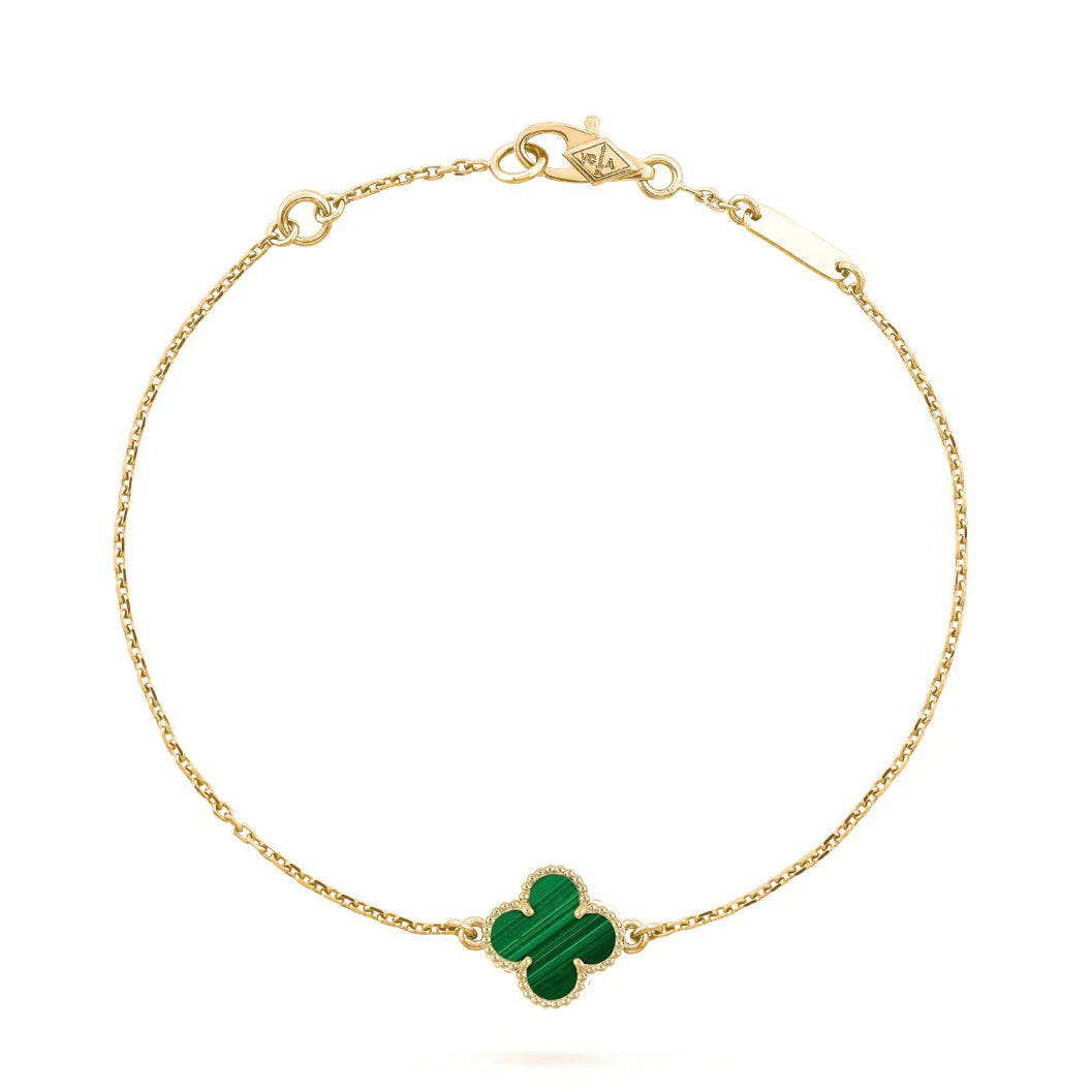 [Amore]CLOVER BRACELET MALACHITE 1 MOTIF