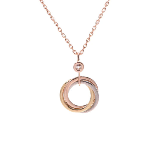 [Amore]TRINITY SILVER GOLD PINK GOLD NECKLACE