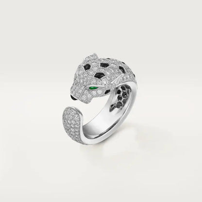 [Amore]PANTHERE SPOTTED FULL DIAMOND MEDIUM RING