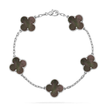 [Amore] CLOVER 5 MOTIF GRAY MOP BRACELET COLLECTION