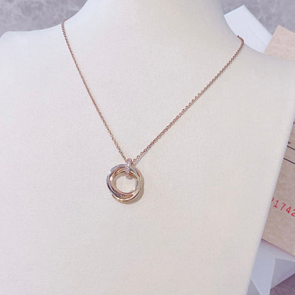 [Amore]TRINITY NECKLACE GOLD  DIAMONDS