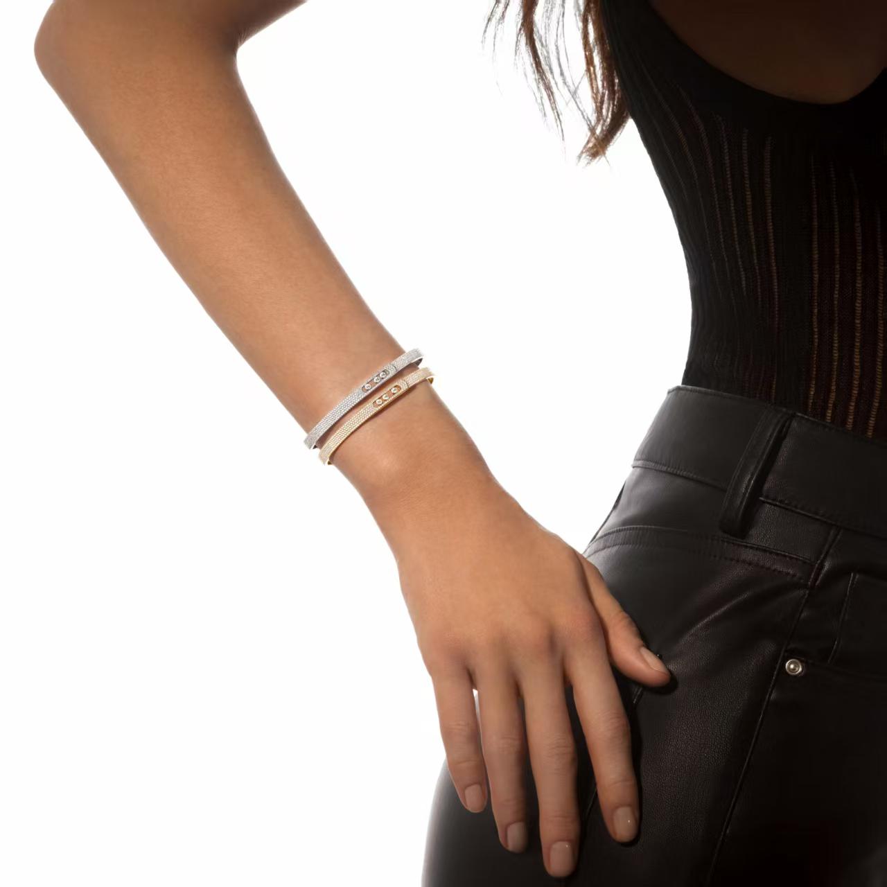 [Amore]Move Noa Full Pavé Diamond Bangle Bracelet