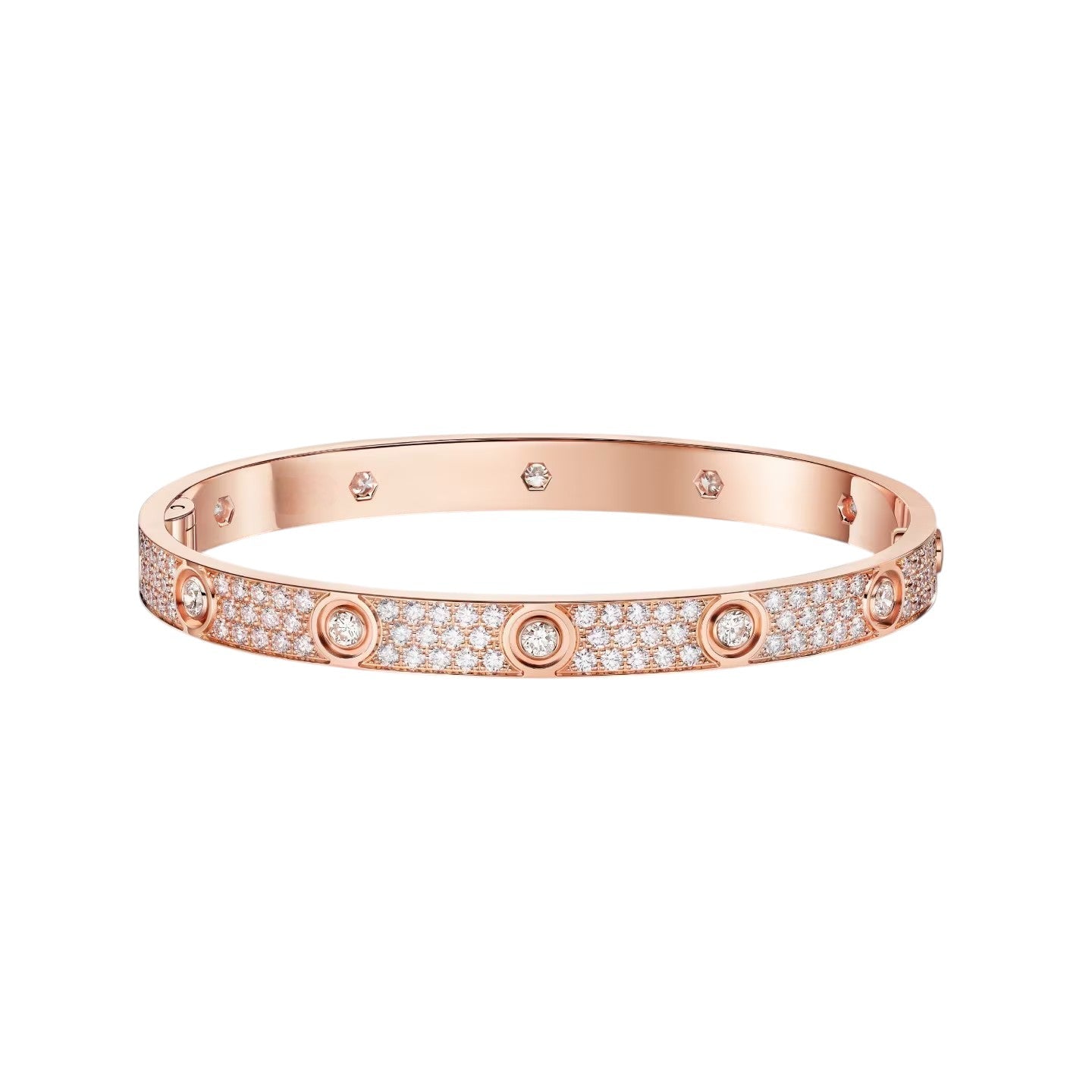 [Amore]LOVE BRACELET 6.1MM DIAMOND-PAVED 10 BIG DIAMONDS