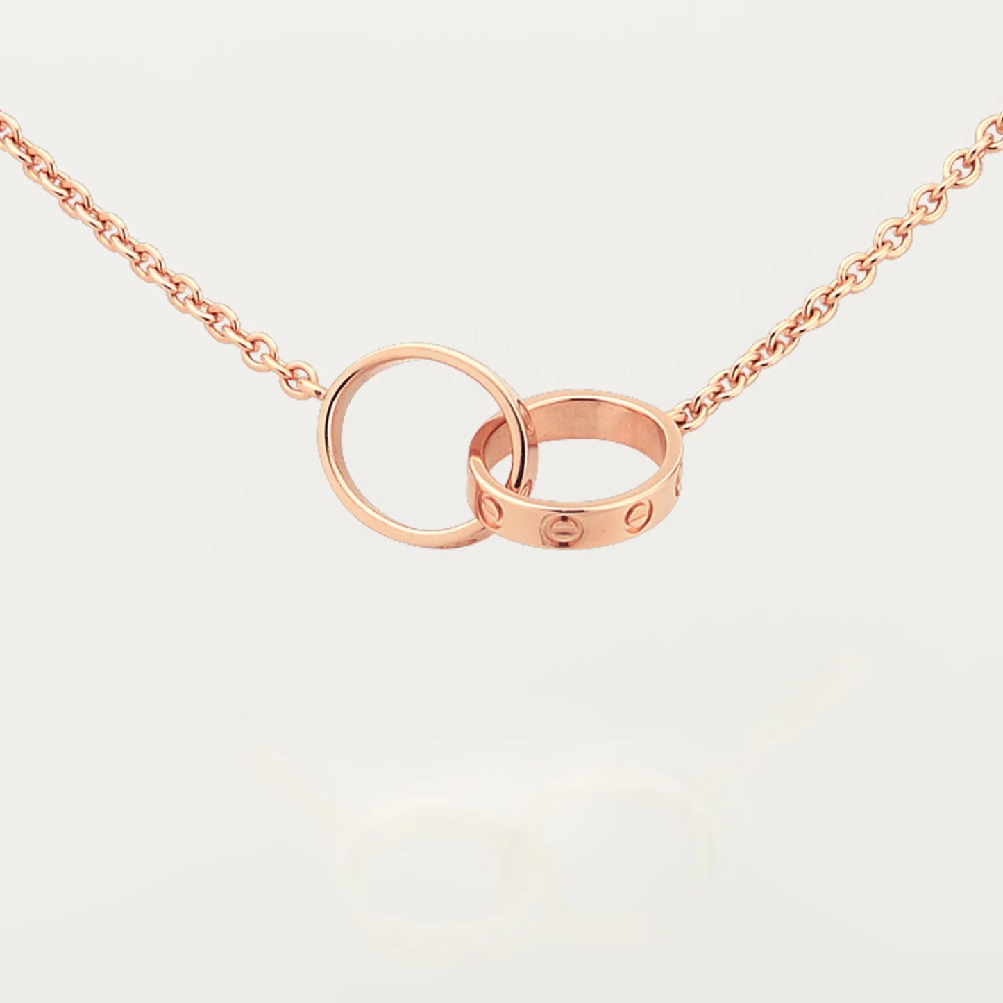[Amore]LOVE DOUBLE RING NECKLACE
