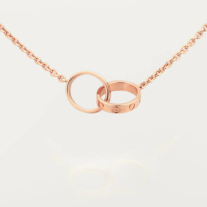 [Amore]LOVE DOUBLE RING NECKLACE