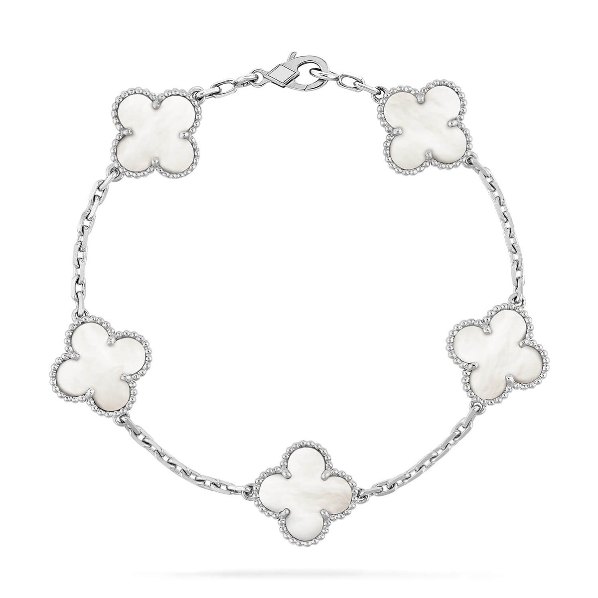 [Amore]CLOVER WHITE PEARL MOP 5 MOTIF BRACELET COLLECTION