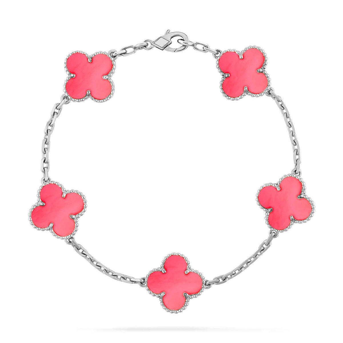 [Amore] CLOVER 5 MOTIFS  PINK MOP BRACELET COLLECTION