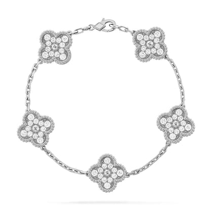[Amore] CLOVER 5 MOTIF FULL DIAMOND BRACELET COLLECTION