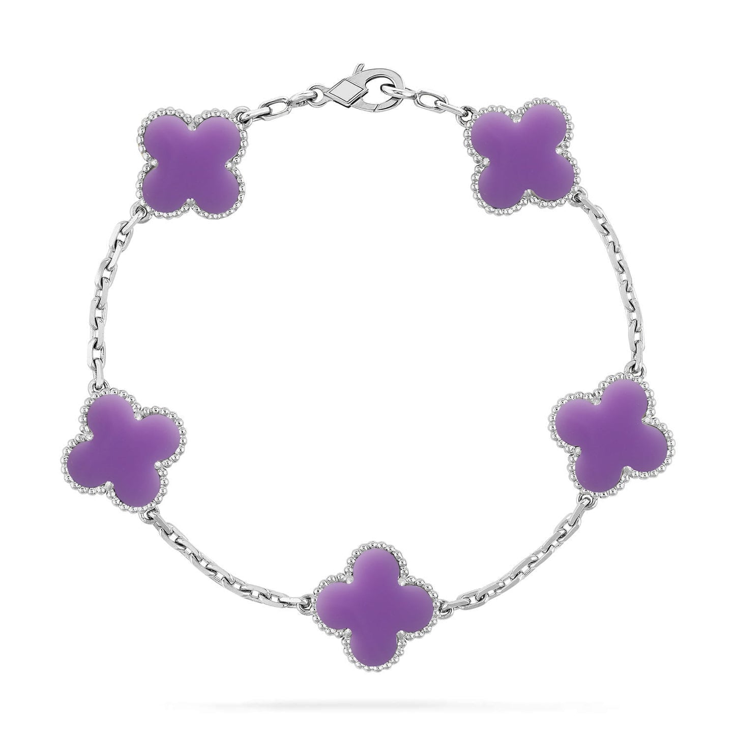 [Amore]CLOVER 5 MOTIF LIGHT PURPLE BRACELET COLLECTION