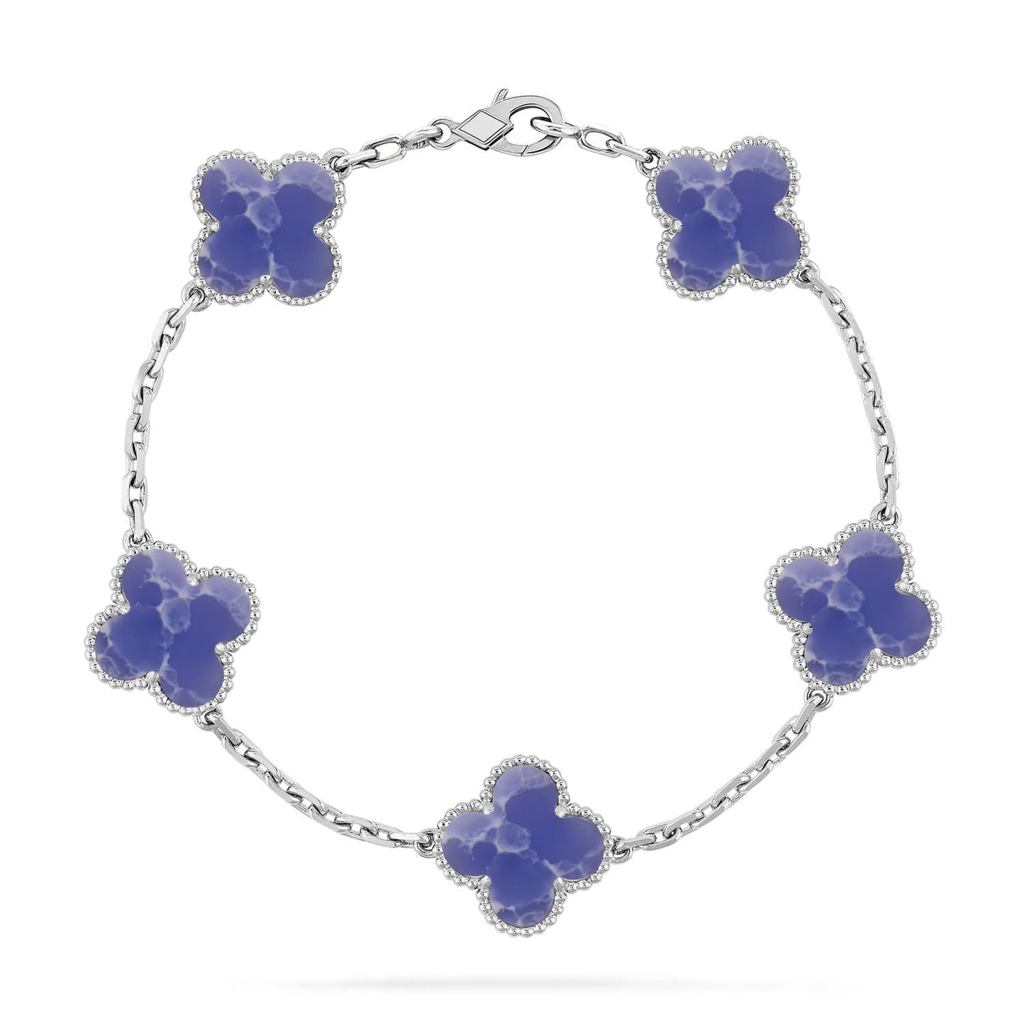 [Amore]CLOVER 5 MOTIF BLUE VEINS BRACELET COLLECTION