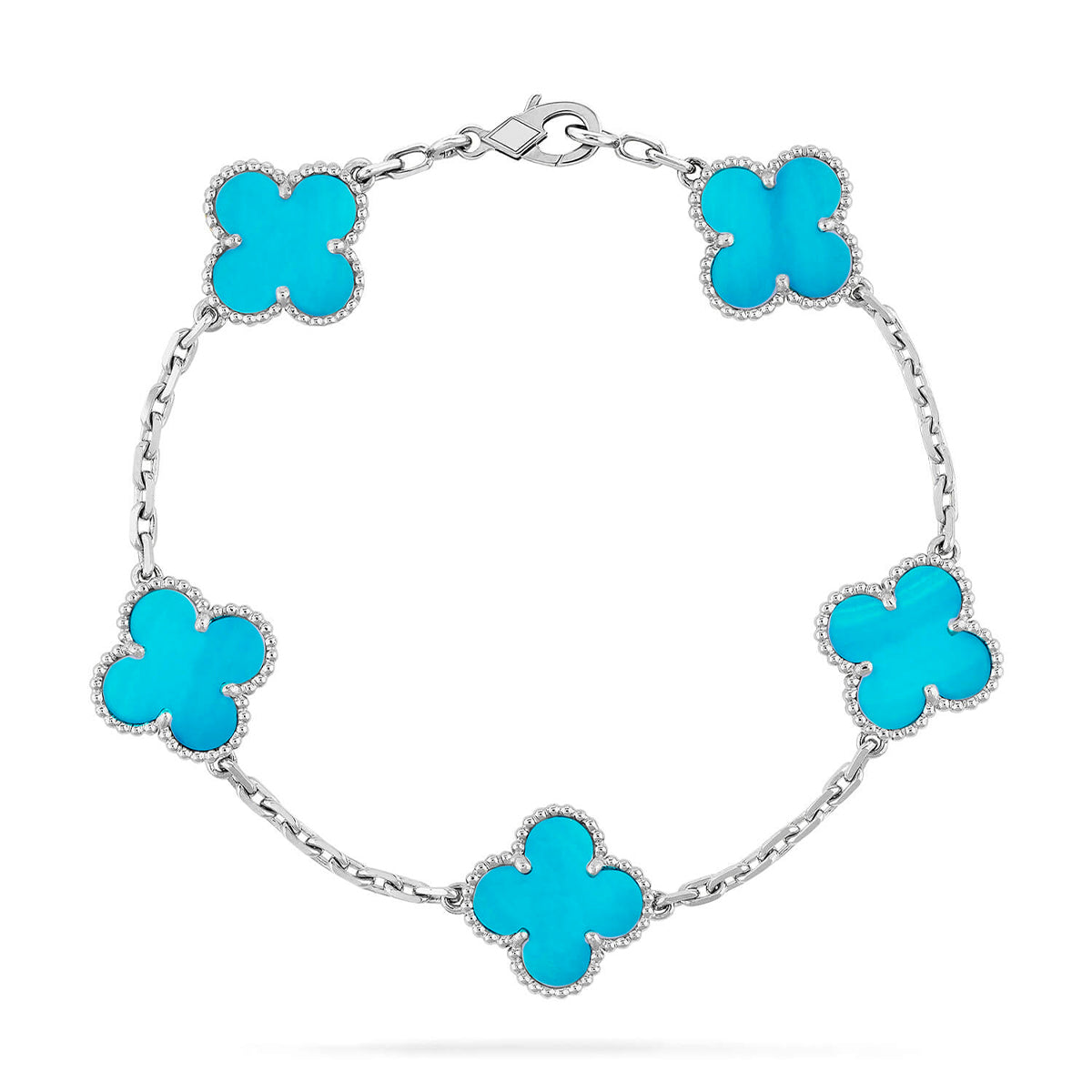 [Amore] CLOVER 5 MOTIF TURQUOISE BRACELET COLLECTION