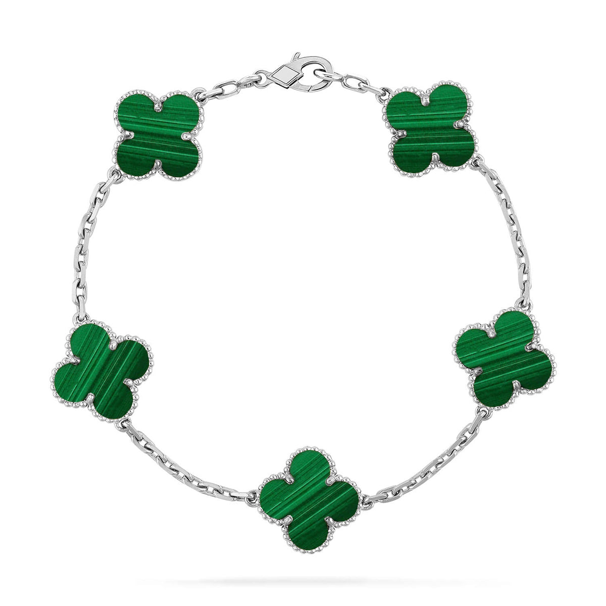 [Amore] CLOVER 5 MOTIF MALACHITE BRACELET COLLECTION