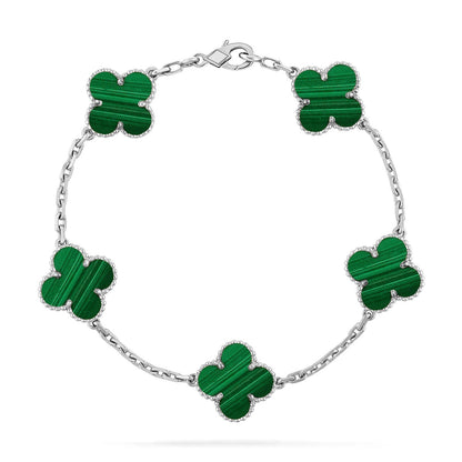 [Amore] CLOVER 5 MOTIF MALACHITE BRACELET COLLECTION