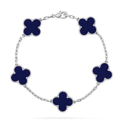[Amore]CLOVER 5 MOTIF LAPIS LAZULI BRACELET COLLECTION