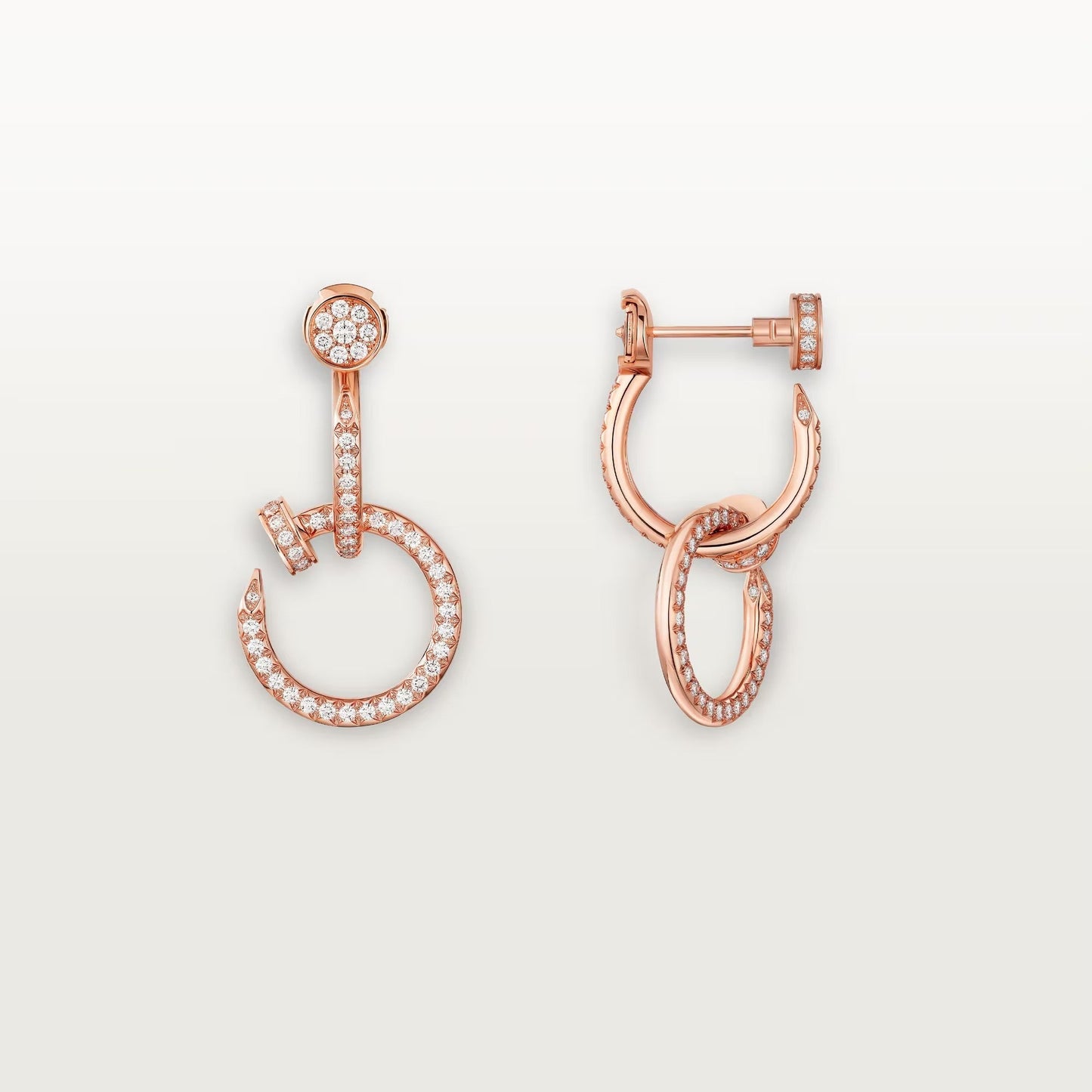 [Amore]JUSTE FULL DIAMOND DOUBLE EARRINGS