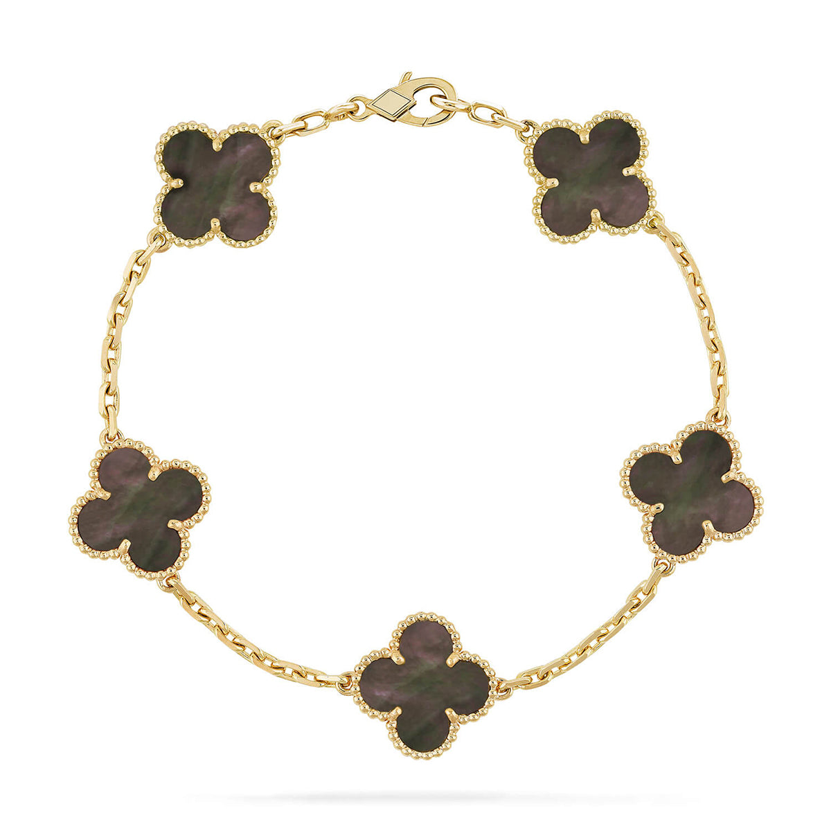 [Amore] CLOVER 5 MOTIF GRAY MOP BRACELET COLLECTION