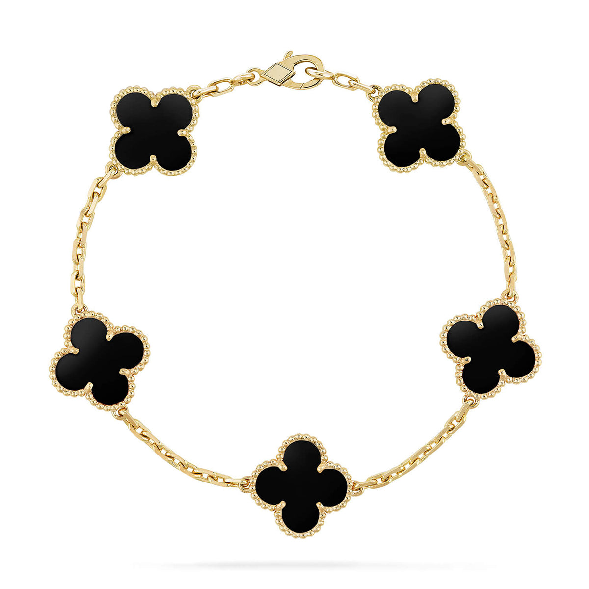 [Amore] CLOVER 5 MOTIF ONYXS BRACELET COLLECTION