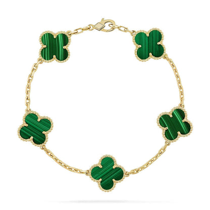 [Amore] CLOVER 5 MOTIF MALACHITE BRACELET COLLECTION
