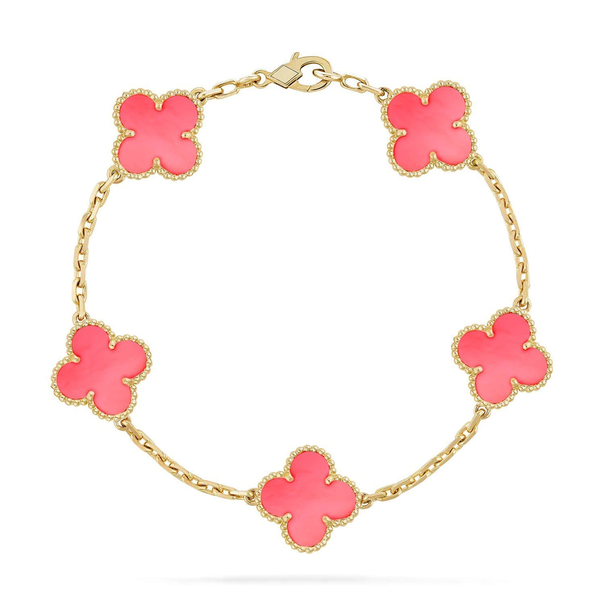 [Amore] CLOVER 5 MOTIFS  PINK MOP BRACELET COLLECTION