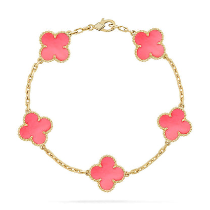 [Amore] CLOVER 5 MOTIFS  PINK MOP BRACELET COLLECTION