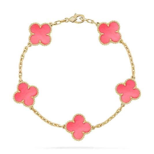 [Amore] CLOVER 5 MOTIFS  PINK MOP BRACELET COLLECTION