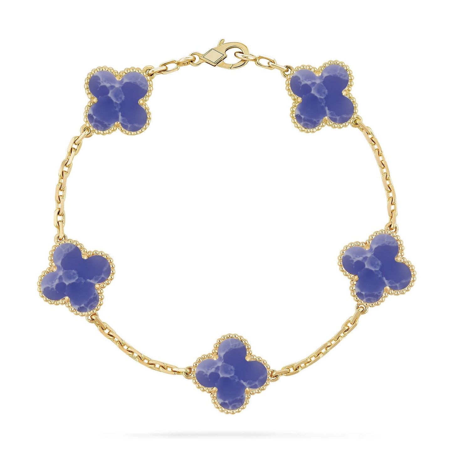 [Amore]CLOVER 5 MOTIF BLUE VEINS BRACELET COLLECTION