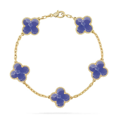[Amore]CLOVER 5 MOTIF BLUE VEINS BRACELET COLLECTION