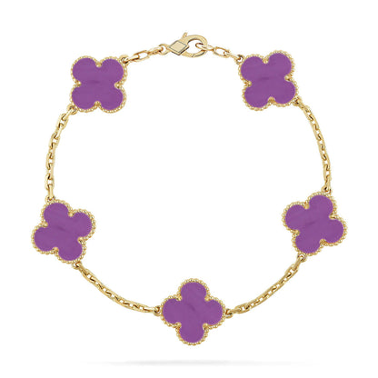 [Amore] CLOVER 5 MOTIF VIOLET BRACELET COLLECTION