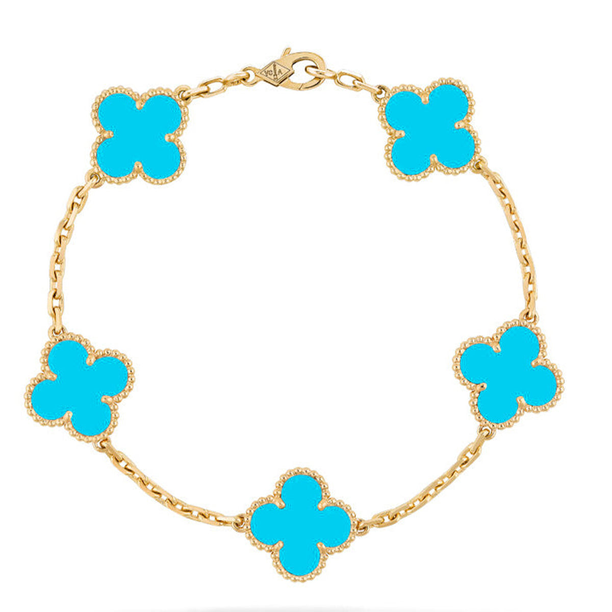 [Amore] CLOVER 5 MOTIF TURQUOISE BRACELET COLLECTION