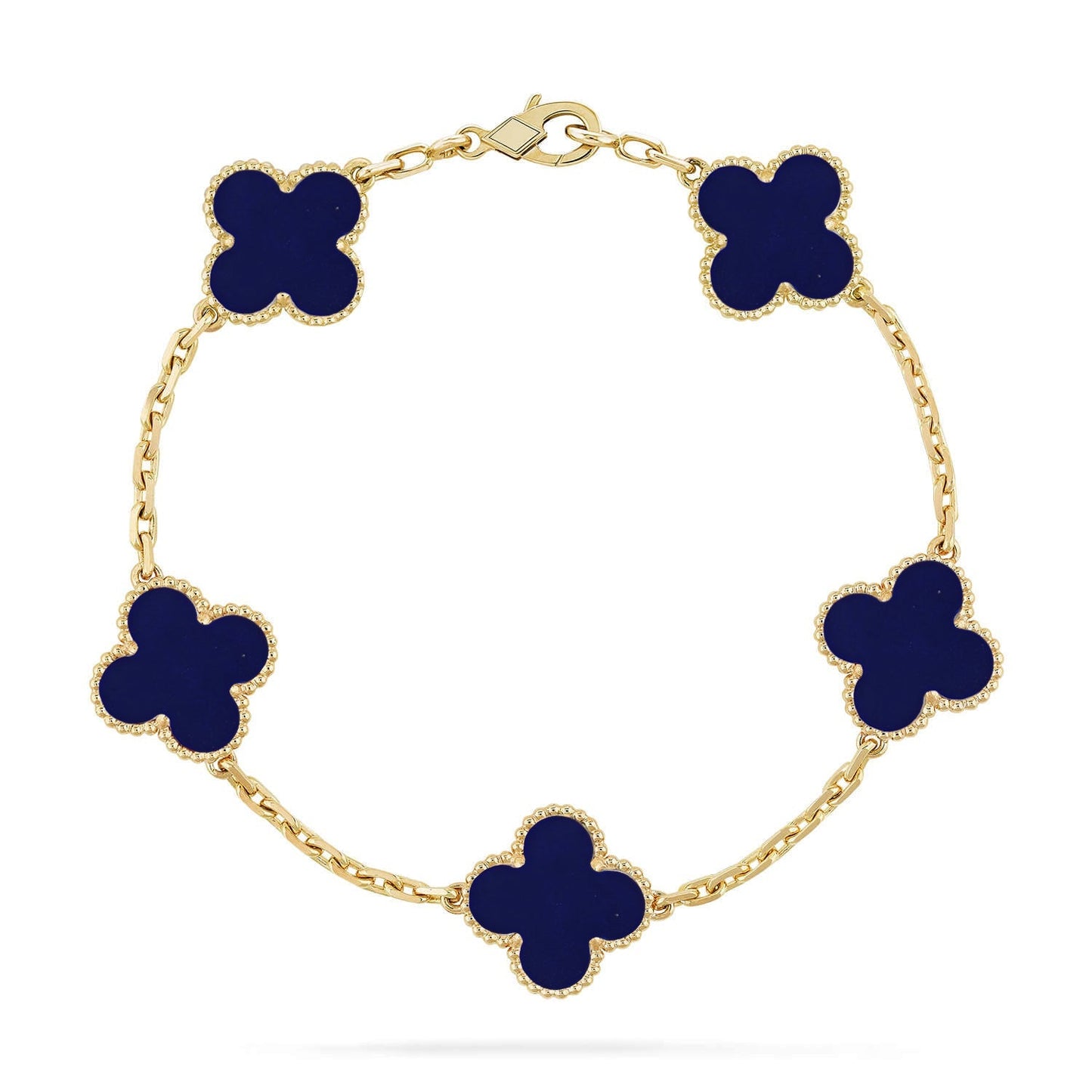 [Amore]CLOVER 5 MOTIF LAPIS LAZULI BRACELET COLLECTION