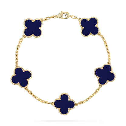 [Amore]CLOVER 5 MOTIF LAPIS LAZULI BRACELET COLLECTION
