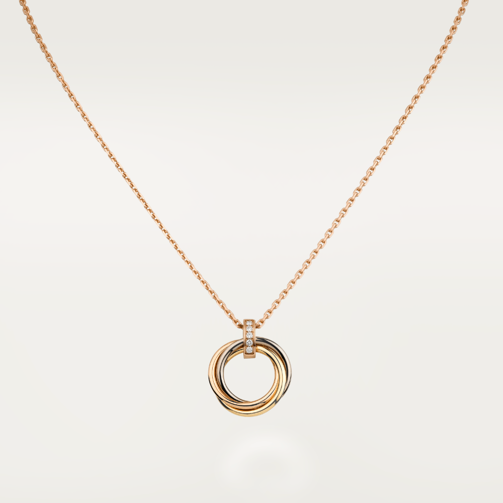 [Amore]TRINITY NECKLACE GOLD  DIAMONDS