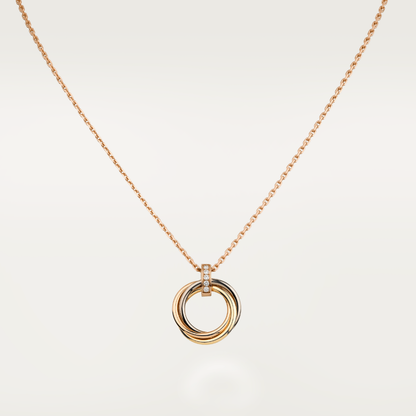 [Amore]TRINITY NECKLACE GOLD  DIAMONDS