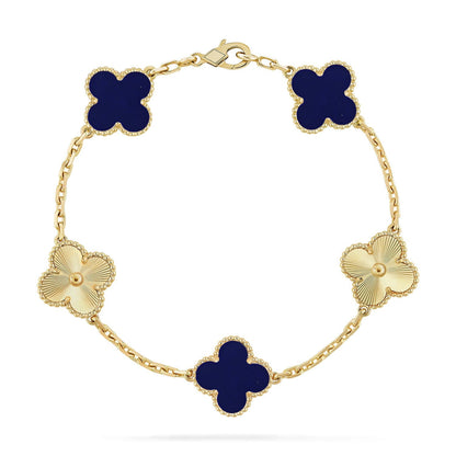 [Amore]CLOVER 5 MOTIF LAPIS LAZULI BRACELET COLLECTION