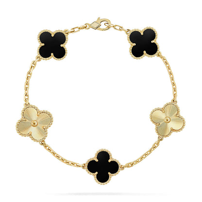 [Amore] CLOVER 5 MOTIF ONYXS BRACELET COLLECTION