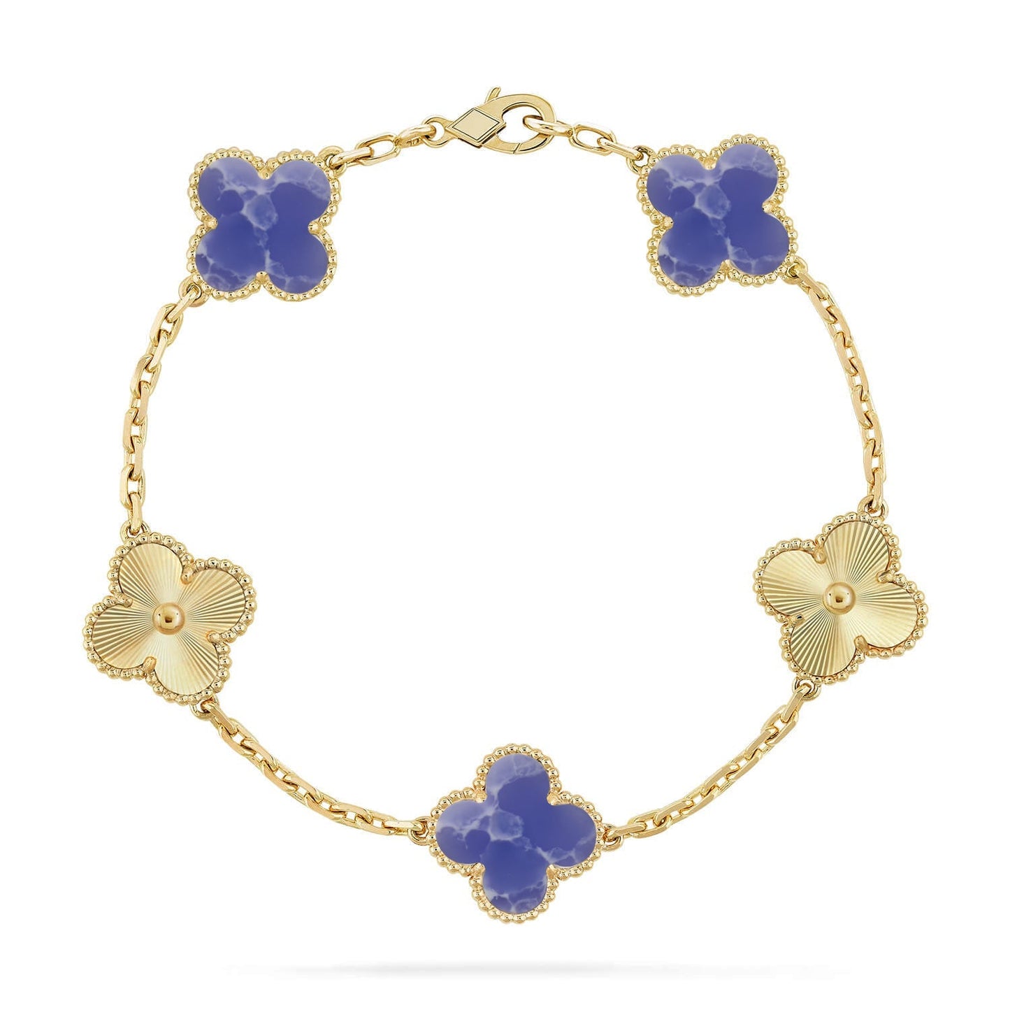 [Amore]CLOVER 5 MOTIF BLUE VEINS BRACELET COLLECTION