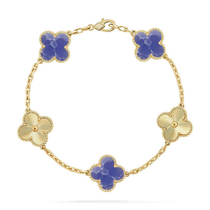 [Amore]CLOVER 5 MOTIF BLUE VEINS BRACELET COLLECTION