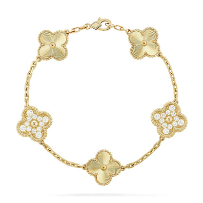 [Amore] CLOVER 5 MOTIF LASER BRACELET COLLECTION
