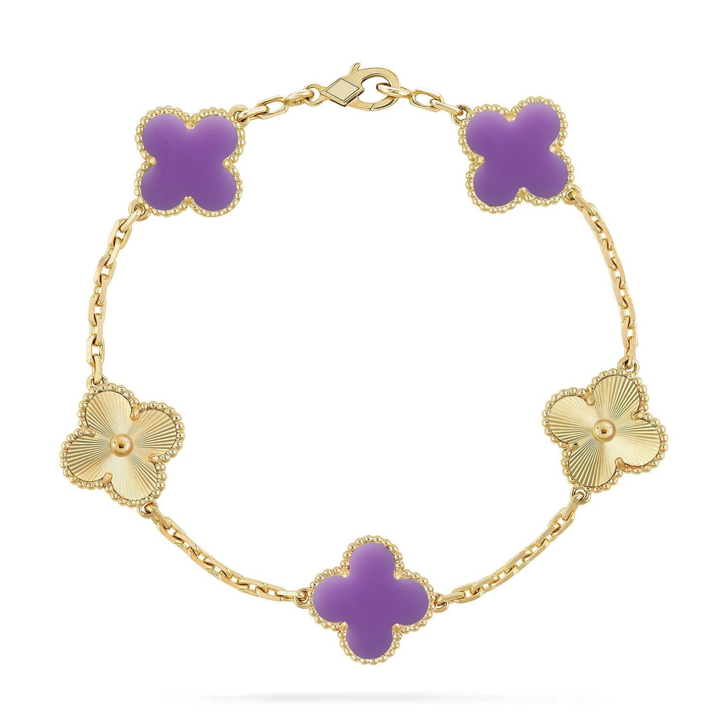 [Amore]CLOVER 5 MOTIF LIGHT PURPLE BRACELET COLLECTION