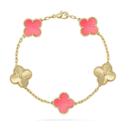 [Amore] CLOVER 5 MOTIFS  PINK MOP BRACELET COLLECTION