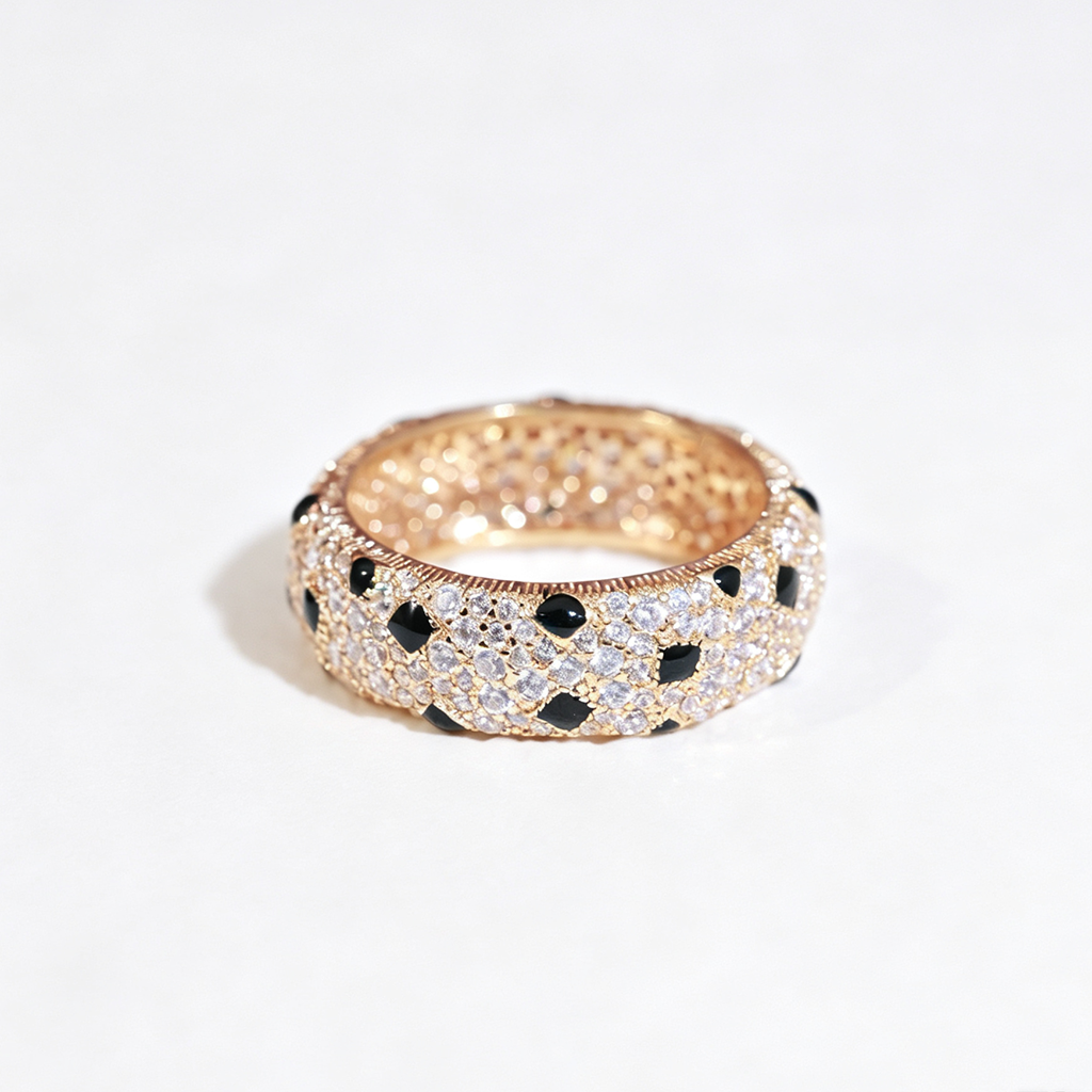 [Amore]PANTHERE SPOTTED FULL DIAMOND RING