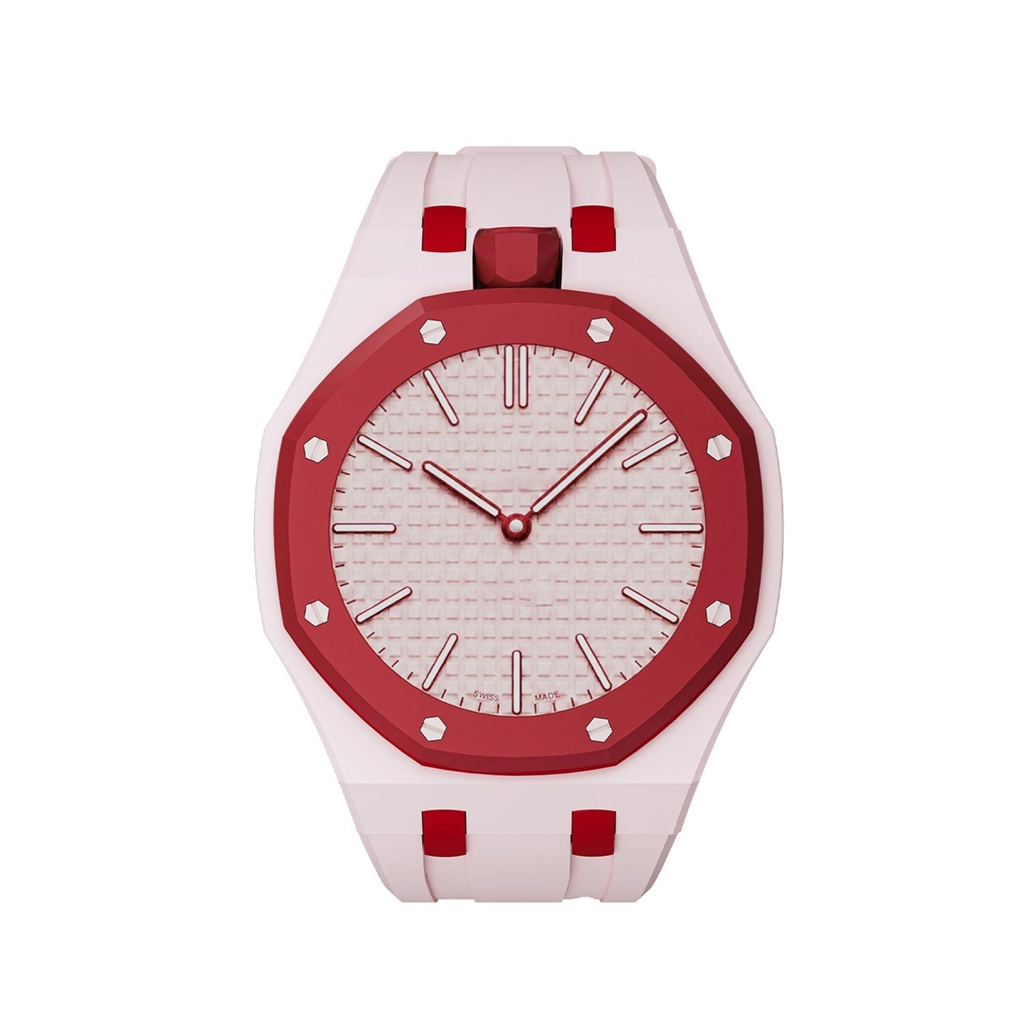 Oak Pop Exclusive Pink And Red Silicone Strap