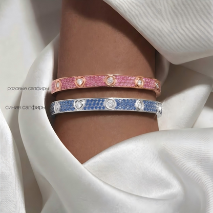 [Amore]2026 PAVE GEMSTONE LOVE BRACELET 6.1MM 10 DIAMONDS
